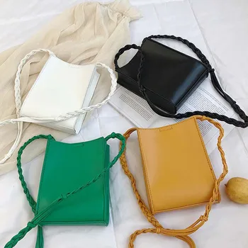 

2019 Fashion Women Bucket Bags Vintage Tassel Messenger Bag High Quality Retro Shoulder Bags Simple Crossbody Bag