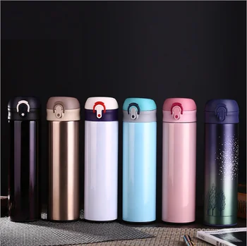 

Wall Stainless Steel Vacuum Flasks 500Ml Cup Coffee Tea Milk Travel Mug Thermo Bottle Gifts Thermo Cup coffee mug thermal cup