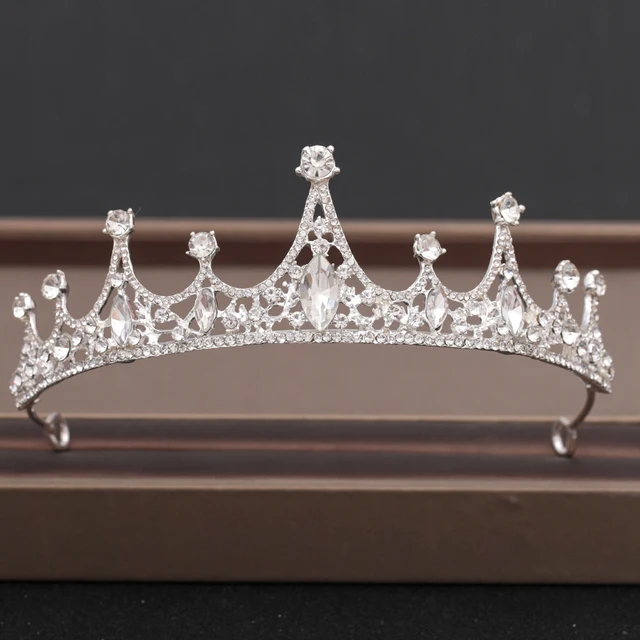 Wedding Crown Hair Jewelry Bridal Headpiece woman Baroque Rhinestones Crystal Tiaras Bride Party Crowns Wedding Hair Accessories Silver