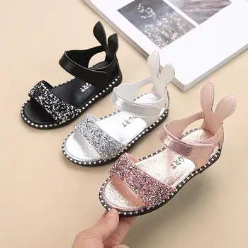 

Children Shoes Toddler Baby Girls Princess Sandals Kids Summer Party Wedding Glitter Rabbit Sandalias School Casual Shoes