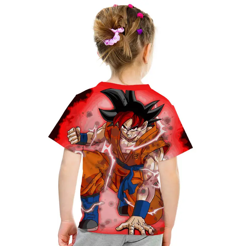 Футболка с Драконий жемчуг одежда для родителей и детей с 3d принтом Z Goku детская повседневная одежда в уличном стиле с принтом из мультфильмов для мальчиков и девочек, забавный летний топ