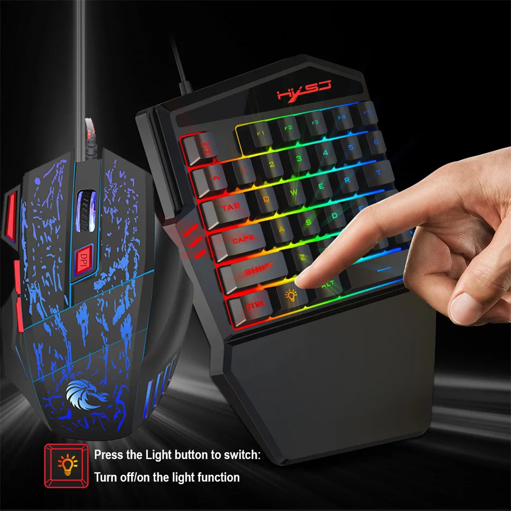 Gaming keyboard and Mouse Wired backlight mechanical feeling keyboard Gamer kit Silent 3200DPI Gaming Mouse Set for PC Laptop