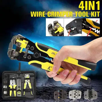 

Paron JX-D4301 Cable Wire Terminal Crimper Ratcheting Crimping Plier Tool Kit Set Multi-tool Wire Stripper Crimping Tool