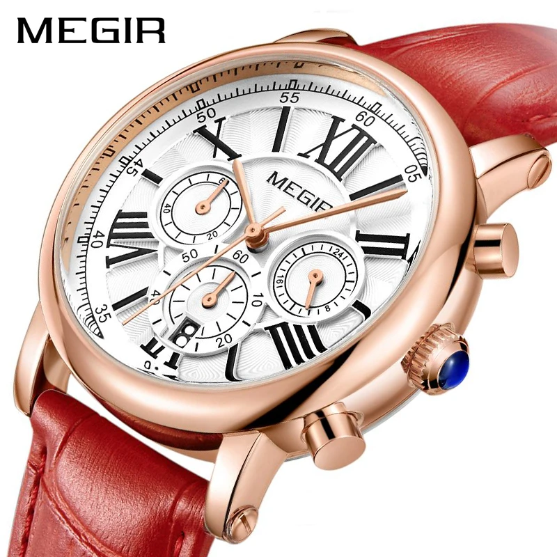 

MEGIR 2019 Fashion Women Watches Brand Luxury Ladies Quartz Dress Watch Clock for Lovers Relogio Feminino Sport Wristwatches