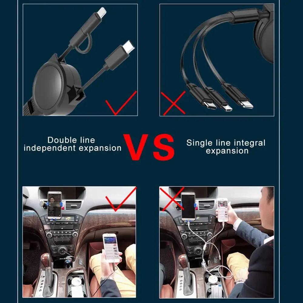 KISSCASE Auto Telefon Ladegerät für iphone 7 8 11 Pro Max Micro-USB Beleuchtung Typ-C Ladegerät Für