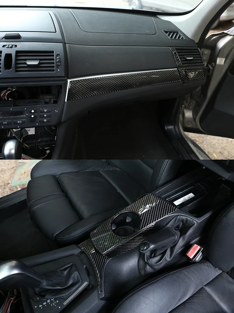 Für BMW X3 E83 2003-2010 Weichen Carbon Auto Innen Teile Lenkrad Air Outlet  Dekoration Aufkleber Auto zubehör - AliExpress