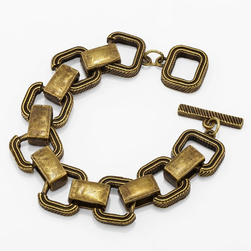 Junlead, Модные Винтажные браслеты на толстой цепочке, массивные, панк, золотые, круглые круги, браслеты и браслеты для женщин, ювелирные изделия