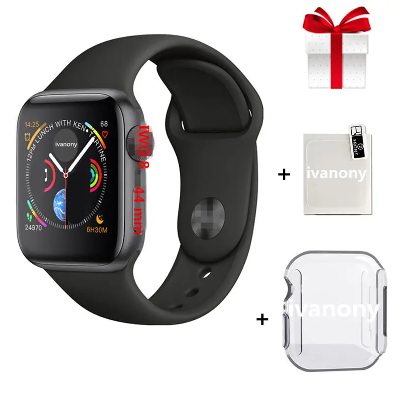 

Smart Watch IWO 8 44mm ECG Heart Rate Monitor Reloj Smartwatch Hombre Support Replace Strap Answer Call For Apple Iphone Android