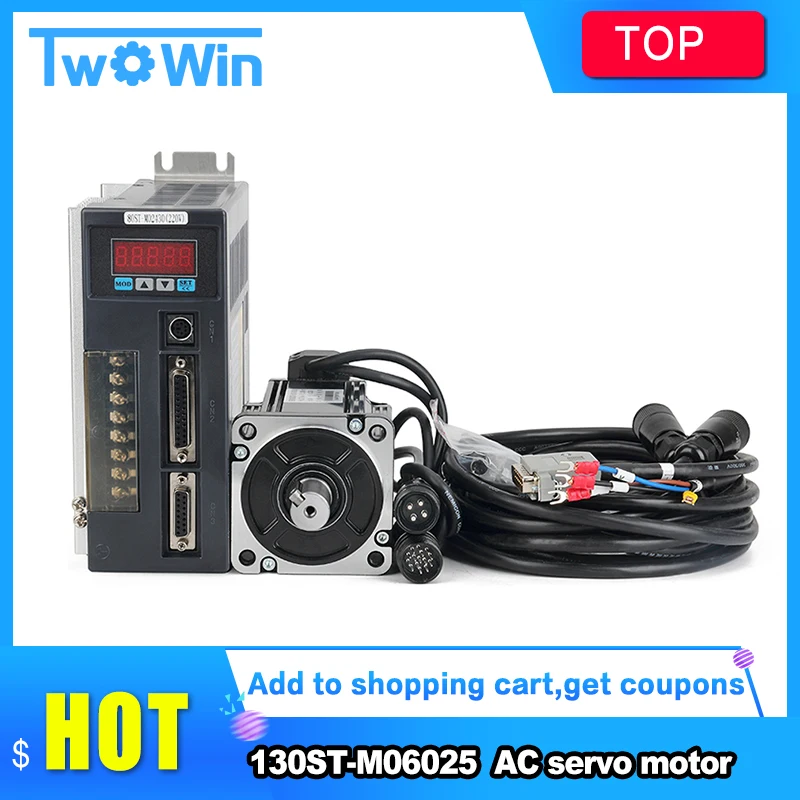 130ST M06025 1.5KW 6N.M 1500 Вт серводвигатель переменного тока и драйвер с 3х метровый кабель
