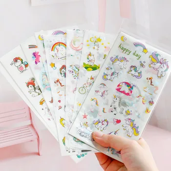

6 Sheets/Pack cartoon animals Wale Sticker Adhesive Craft Stick Label Notebook Computer Phone DIY Decor Kids Gift Stationery
