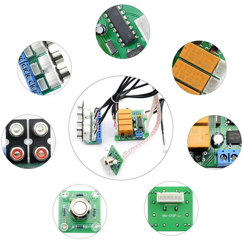 Relay 4 Way o Input Signal Selector Switching RCA o Input Selection Board Finished Product 