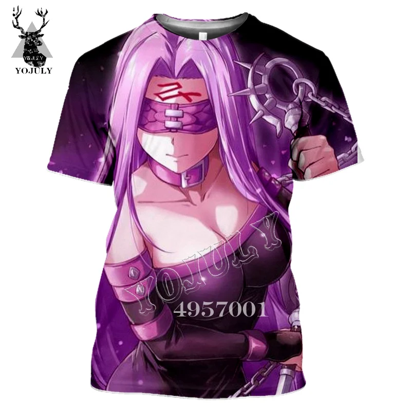 19 YOJULY Fate/stay night 3D принт аниме веселое Harajuku футболка мужские уличные футболки летние унисекс повседневные топы с короткими рукавами Y487 - Цвет: 19