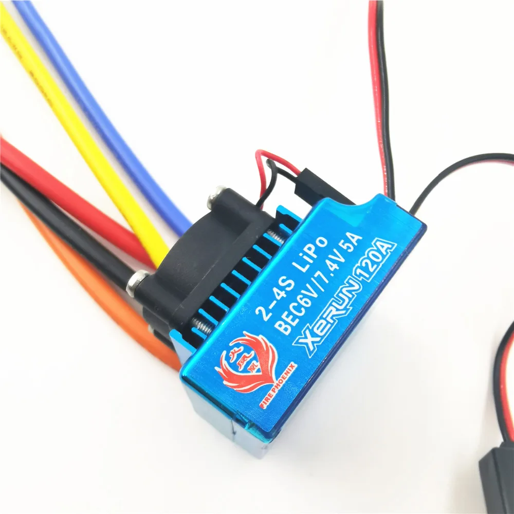 Fire Phoenix 120A Xerun бесщеточный ESC с сенсорным кабелем 2 4s Lipo 6V/5A или 7 4 V/5A BEC сенсорный esc