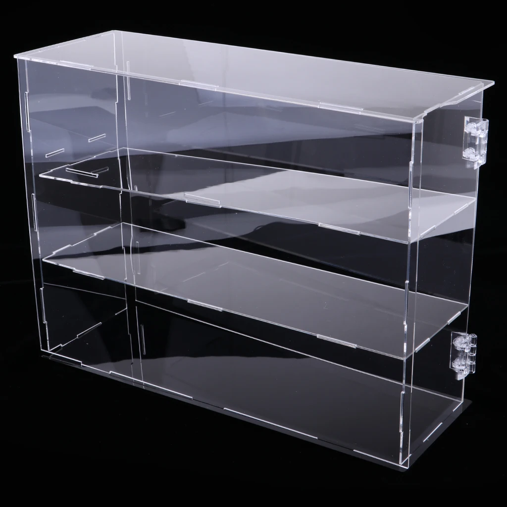 Action Figure Display Case Dustproof Showcase Box for Hot Toys, 1/6 Scale Figures Collectibles for Cabinet Countertops Table