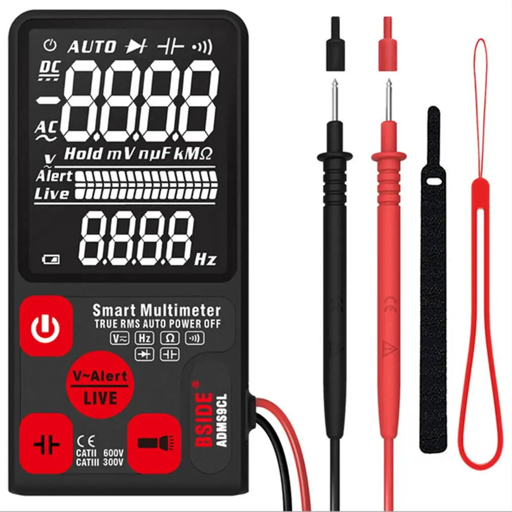 Портативный цифровой мультиметр большой ЖК-дисплей 3,5 Вольтметр 3 линии напряжение AC DC NCV тестер сопротивления для BSIDE ADMS9 CL