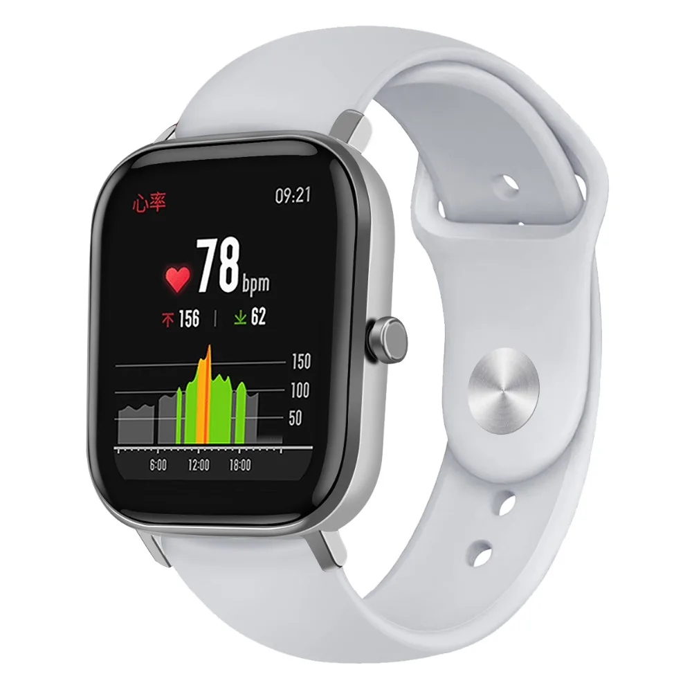 Спортивный ремешок для смарт-часов Amazfit GTS, 22 мм мягкая замена для силиконового ремешка, браслет, смарт-фитнес-часы, полосы для женщин и мужчин