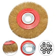 5 ''/8'' стальная проволочная полировальная щетка, колесная машинка, кисть для полировки, прочная для очистки металлической поверхности, дерузация, шлифовальная полировка