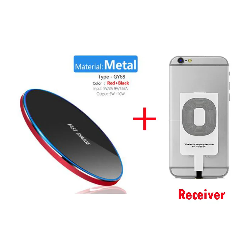 Wireless Charger For Doogee S60 S70 Lite S90 Pro S95 Pro BL5000 BL7000 BL12000 S55 Lite Charging Pad Qi Receiver Phone Accessory - Тип штекера: Red