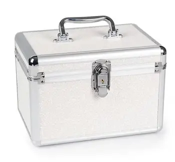 

light weight latching aluminum protective carrying case storage bins cosmatics Organizer
