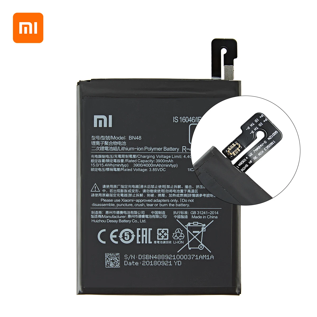Note 6 Pro BN48 Original Bateria Original para Xiaomi Redmi Note 6 