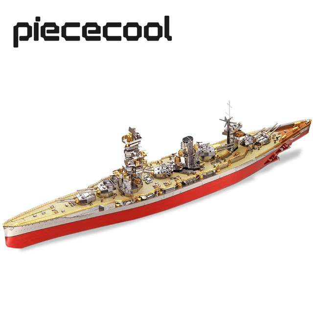 Piececool 3D Metal Puzzle Model Building Kits-Fuso Battleship DIY Jigsaw Toy ,Christmas Birthday Gifts for Adults Kids 1