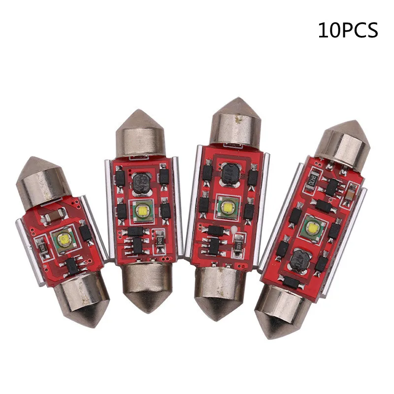 

10PCS Car Festoon C5W Cree Chip Bulb 31mm/36mm/39mm/41mm 5W 12V Car LED Lighting Lamp Interior Dome Reading License Plate Lights