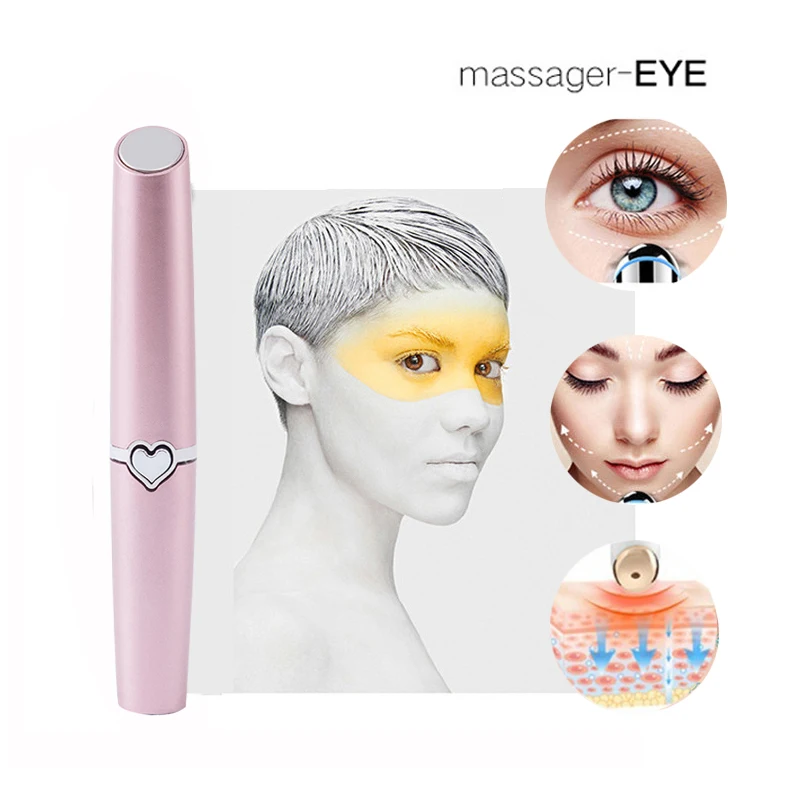 Electric Eye Massager Vibration Wrinkle Dark Circle Removal Portable Beauty Care Pen Massage Skin | Красота и здоровье