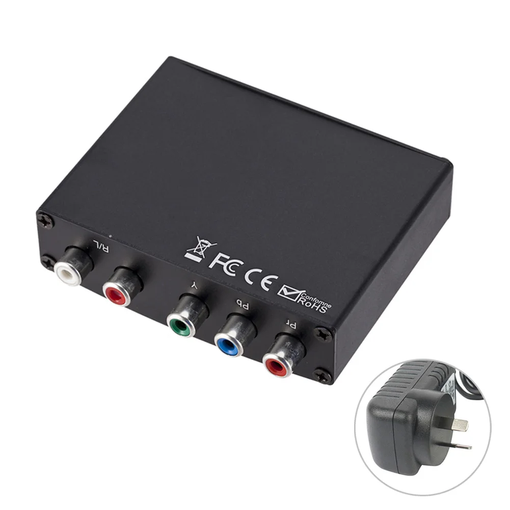 AU Plug 1080P HDMI RGB К YPbPr компонентный кабель RGB видео конвертер R/L аудио адаптер преобразователь усилителя с адаптером питания - Цвет: AU Plug