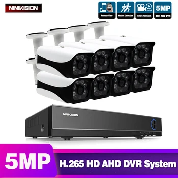 

H.265 8CH 5MP AHD Security Camera System Kit 8PCS 5MP HD AHD Camera Outdoor Waterproof CCTV Video Surveillance DVR NVR CVI Set