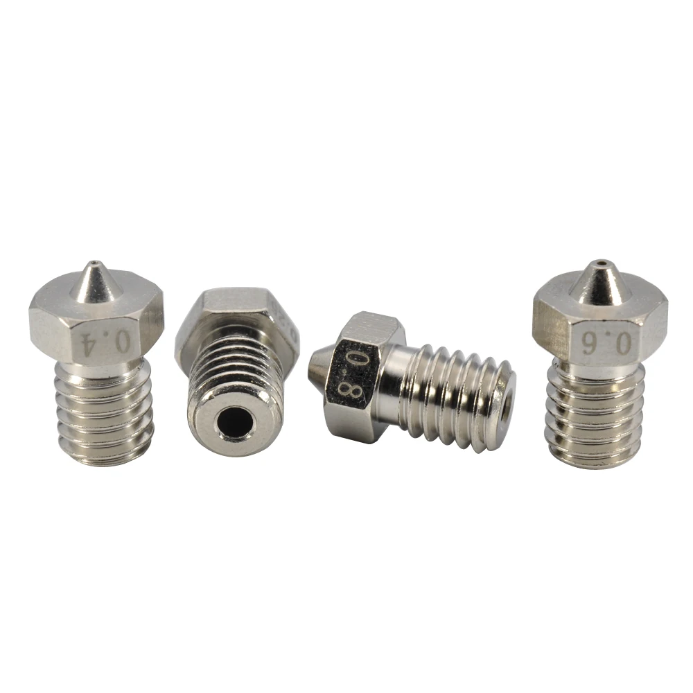 4pcs Upgraded Plated Wear Resistant Brass V6 Extra Nozzle Pack For 1.75mm Hotend Prusa i3 MK3 Anycubic I3 Mega 3D printer | Компьютеры и