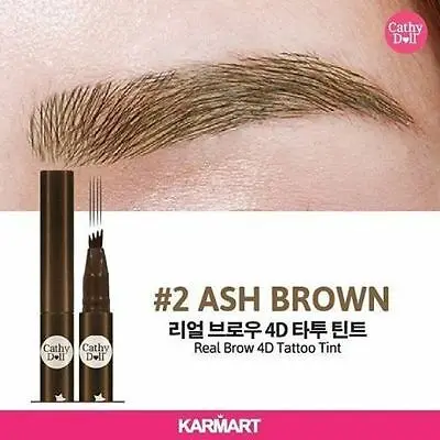 

#2 ASH BROWN Real Brow 4D Tattoo Tint Tip Magic Pen Eyebrow Quick Dry