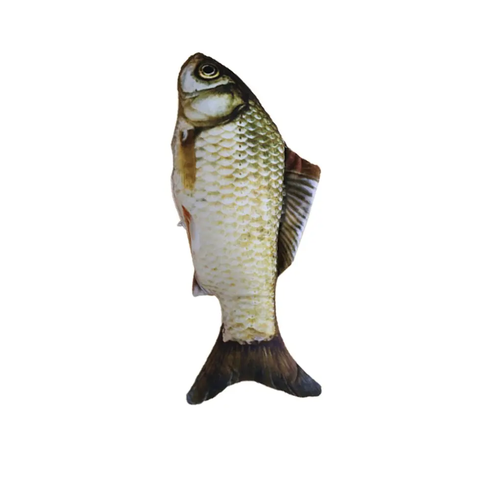 New 30cm Cat Favor Cute Simulation Fish Cat Toys Catnip Catmint Stuffed Fish Shape Scratching Post Soft Short Plush Pet Product