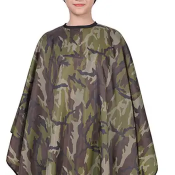 

Camo Barber Cape Waterproof Unisex Elastic Snap Closure Pattern Salon Hair Styling Cape