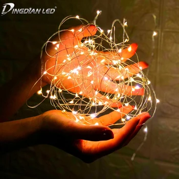 

DINGDIAN LED String Light Holiday Copper Wire Fariy Light USB/Battery Decoration 2M 5M 10M Wedding Christmas Light Party Lights