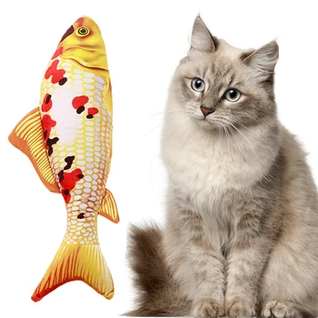 

Kapmore Funny Cat Toys Artificial Fish Shape Pet Chew Toy Kittens Play Toy Pet Catnip Toys Pet Interactive Training Supplies