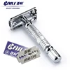 BAILI Butterfly Double Edge Safety Razor Stainless Wet Shaving Shaver for Beard Barber Men Women with Travel Case & Blade BR179T 5