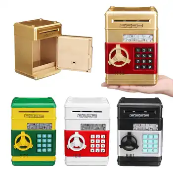 

Electronic Piggy Bank ATM Password Money Box Cash Coins Saving ATM Bank Safe Box Auto Scroll Paper Banknote For Kids Gift