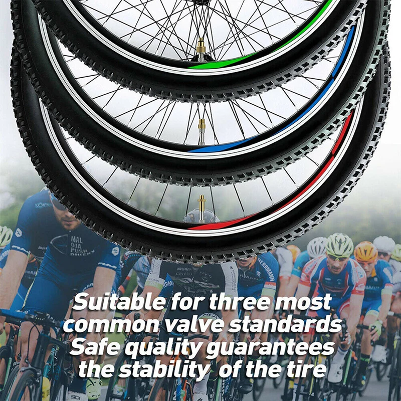 24pcs/Set Bicycle Valve SV AV DV Adapter Bicycle to Car Valve Adapter Sealing Ring Bike Pump Adapter Bicycle Tire Pump Adapter