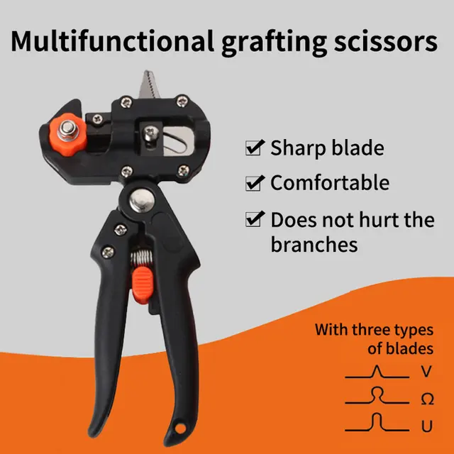 Kerti Oltó Szerszám Öltöny -Gazdálkodás Metsző Olló Gyümölcsfa Oltás Secateurs Szalaggal - Image 2