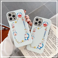 Doraemon bonito dos desenhos animados capa de telefone de couro para iphone 12mini/12promax/11pro/11/8p/x/xs/xr/se/xsmax/7/8/se/par capa de telefone