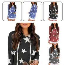 

Large Pocket Sporty Five-Pointed Star Print Large Pocket Hoodie for Jogging