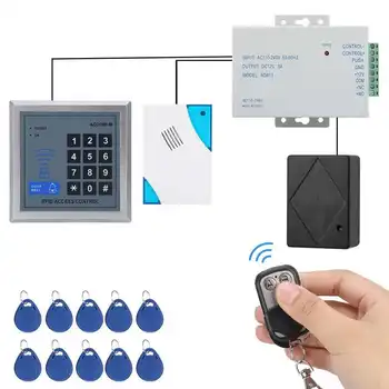 

Door Access Control System AD2000M 125KHz Password Access Control Electric EM Magnetic Lock Kit +10 * User Card Keyfobs