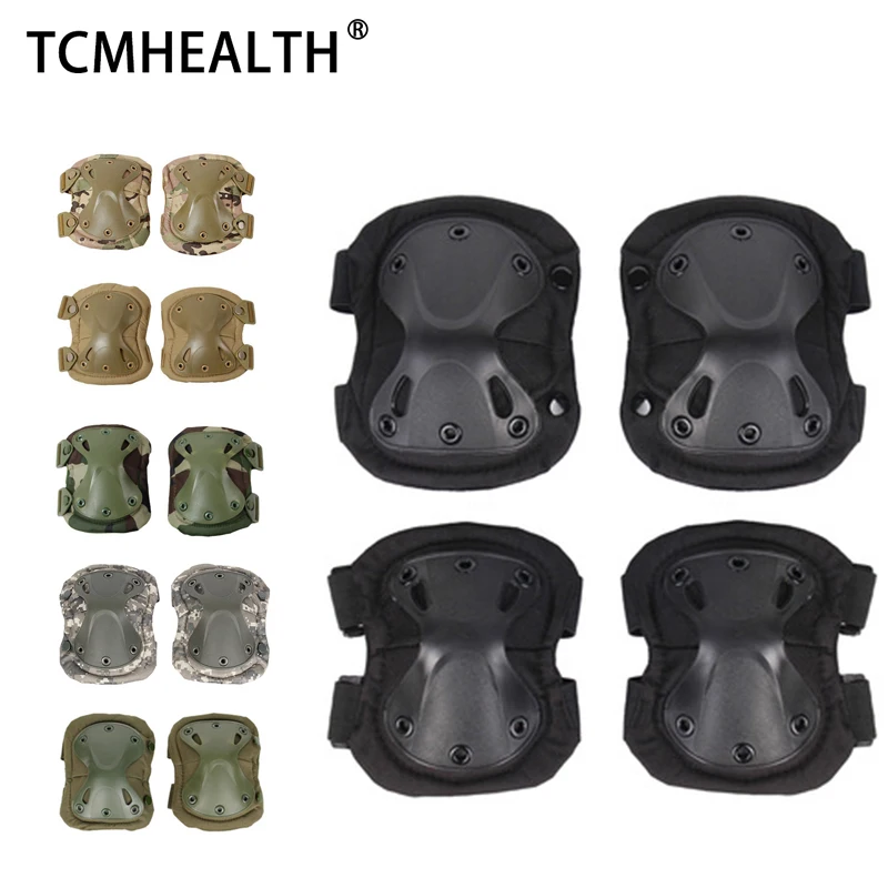 

4 PCS Knee Pads Elbow Pads Knee Protector Skating Protective Gear Set Outdoor Mountaineering and Cycling Sports Equipment
