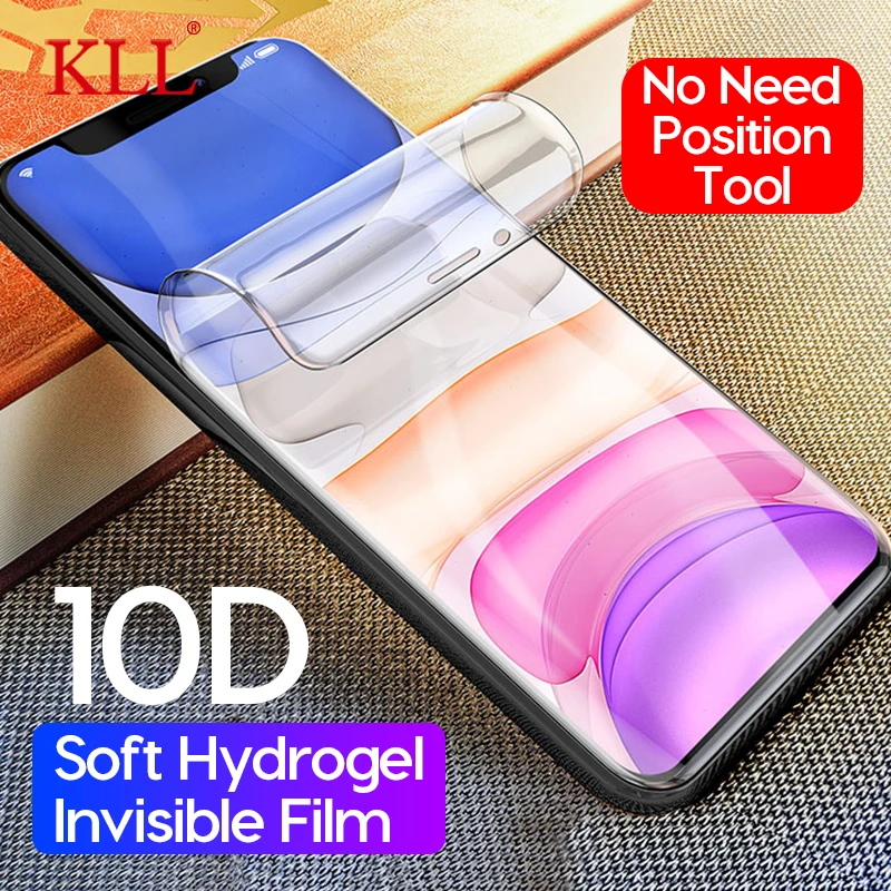 Apto para iPhone 11 Pro Max 10D protector de pantalla de película protectora delgada Hidrogel