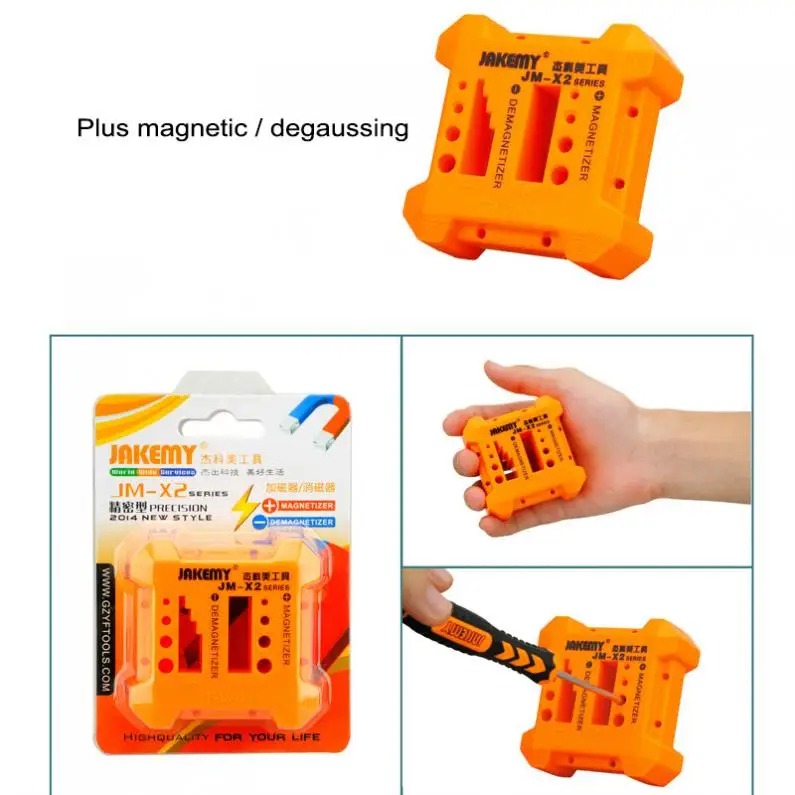 JAKEMY Magnetizer Demagnetizer Tool Porous Position Screwdriver Magnetic Degaussing | Инструменты