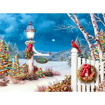 

GATYZTORY DIY Picture By Number Snowman Drawing On Canvas Hand Painted Paintings Art Gift Painting By Numbers Christmas Home Dec