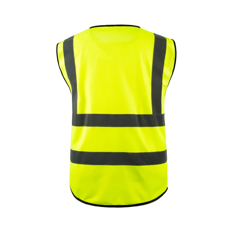 Roadstar High Visibility Reflctibve Vest Auto Moctorcycle Bike Clothes Accessries Zipper Pocket Jacket for Road Safety