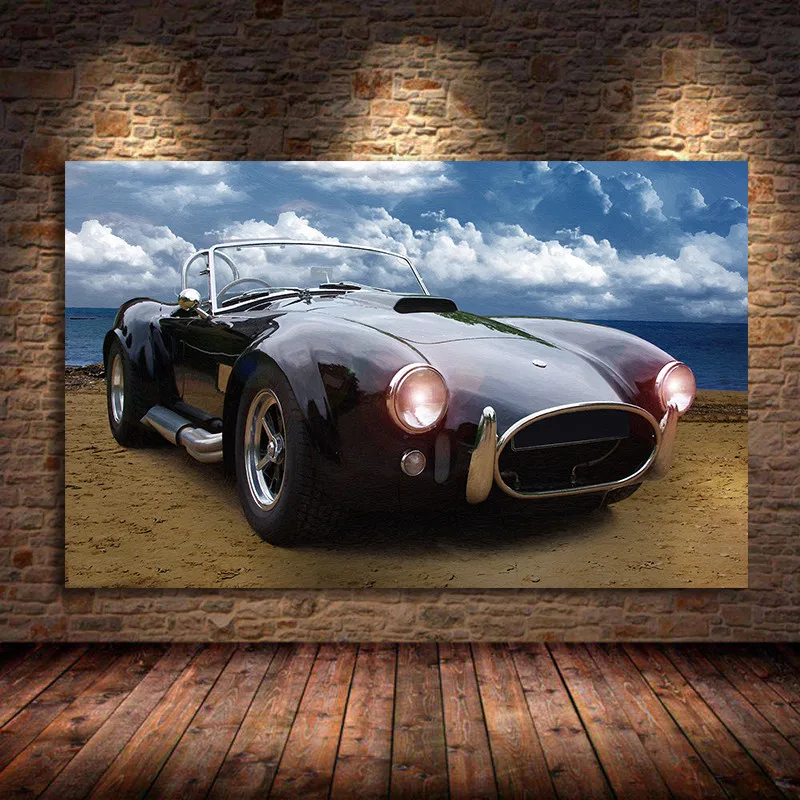 Настенный плакат AC Cobra для автомобиля классический автомобиль домашняя картина