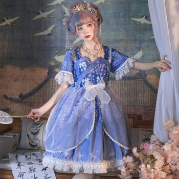 

Women Kawaii Lolita Princess Missy Dress Gothic Loli Dress Costume Cute Anime Maid Dress For Girl Tea Party Dresses DT2246