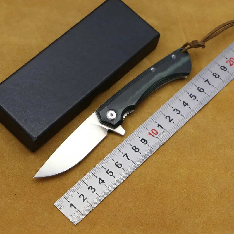 

LOVOCOO B-Rain folding knife DC53 blade Dark green Micarta handle outdoor Outdoor hunting mountaineering fishing knive EDC tool